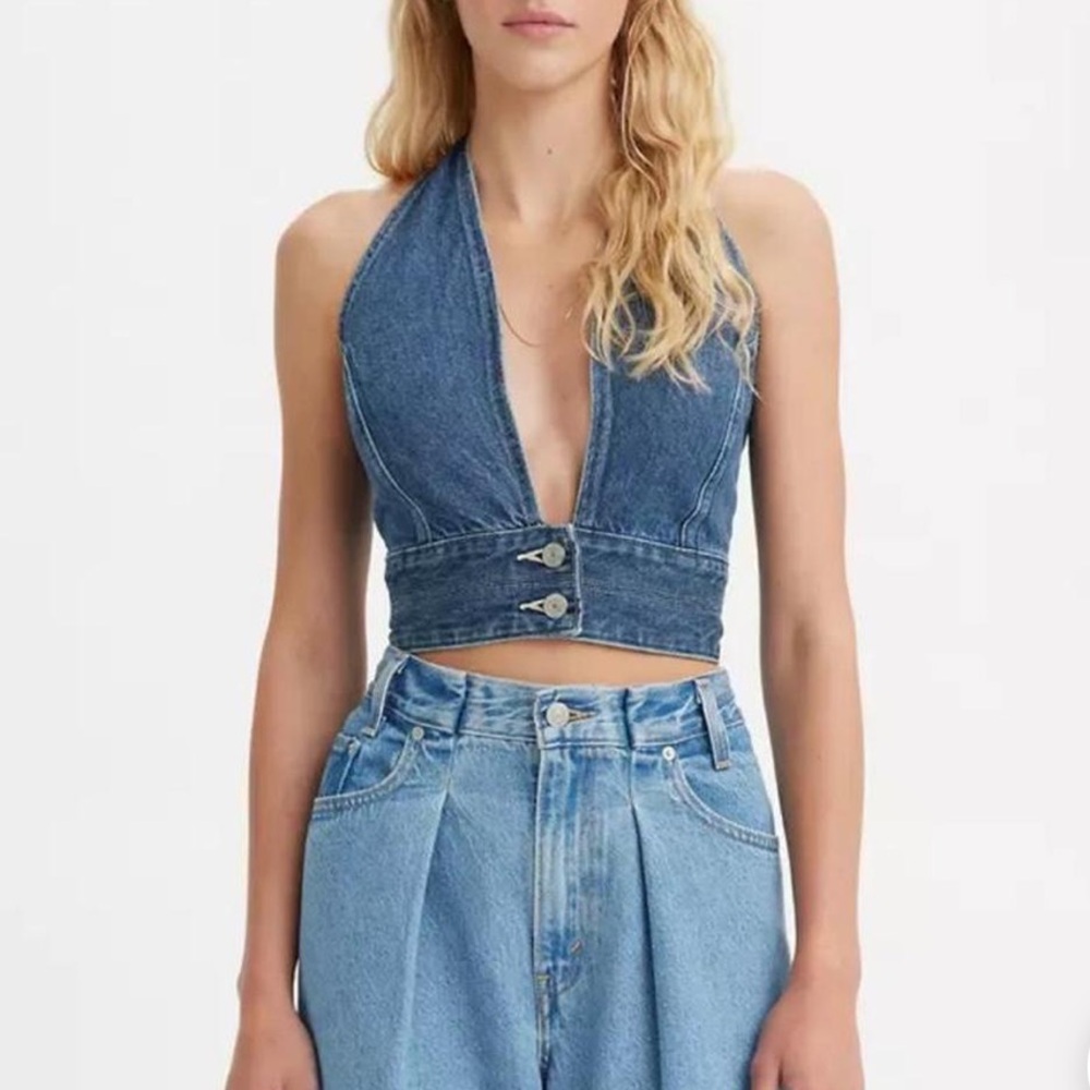 Levi’s Daisy Denim Halter Top